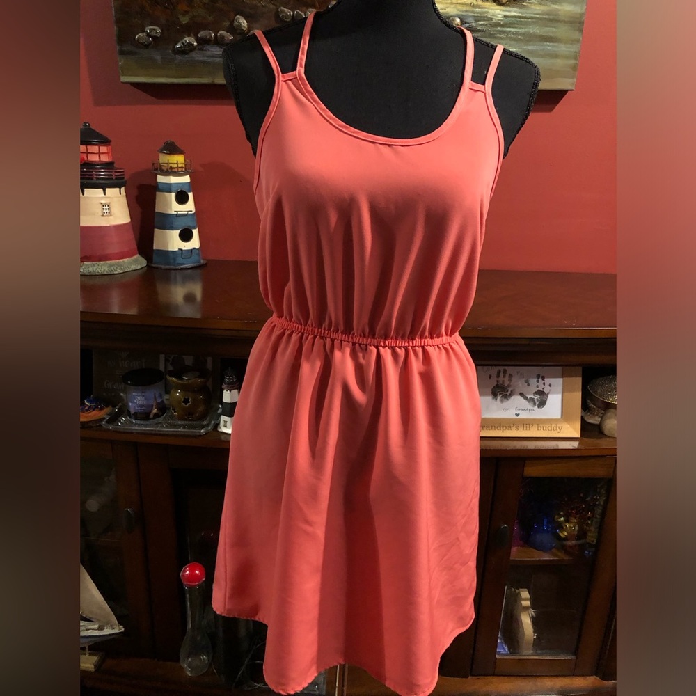 Coral Sleeveless Dres